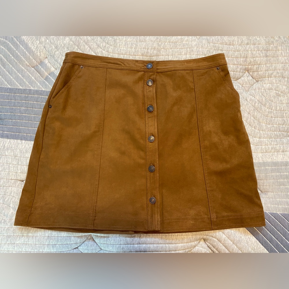 A&F Brown Suede Mini Skirt